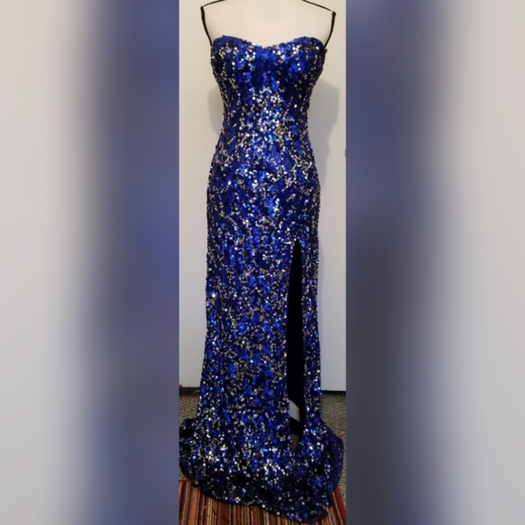 formal black sequin dress